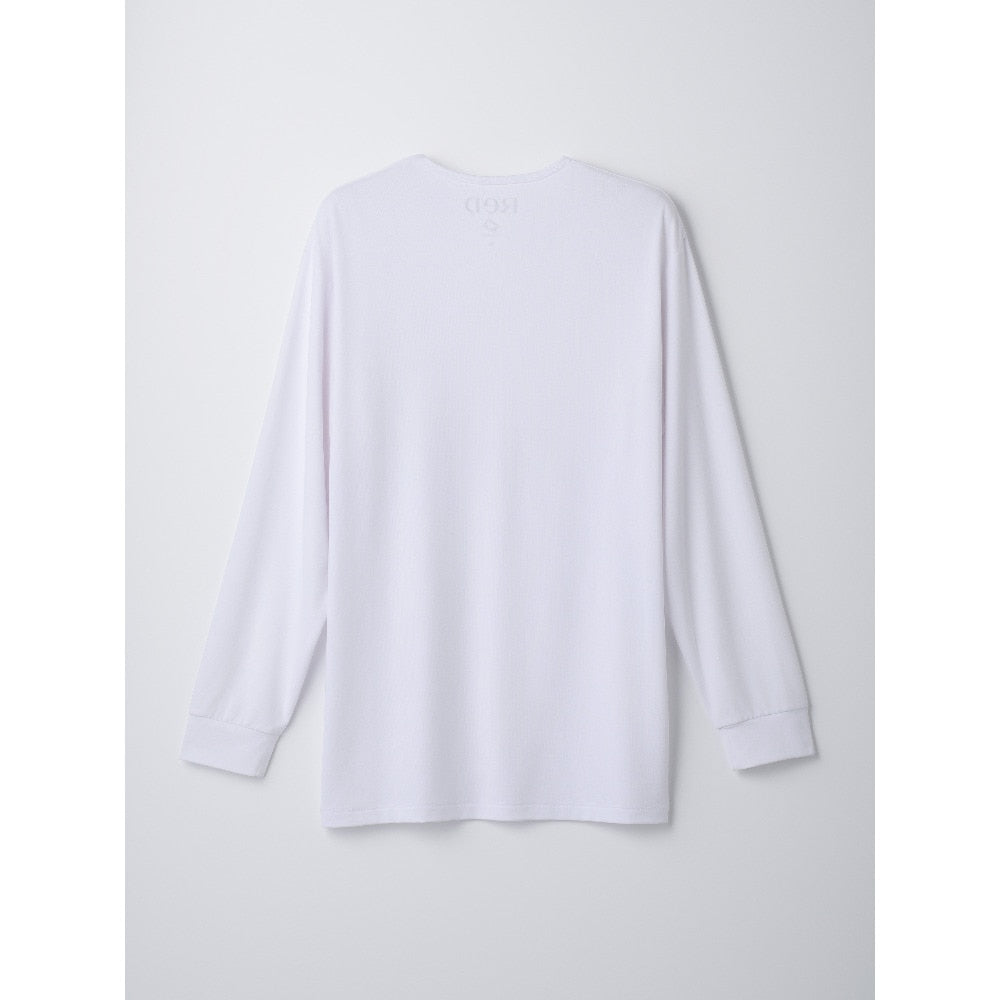 リカバリーウェア Vネックインナー長袖 白 ホワイト Mサイズ VW-BA-W20B-M