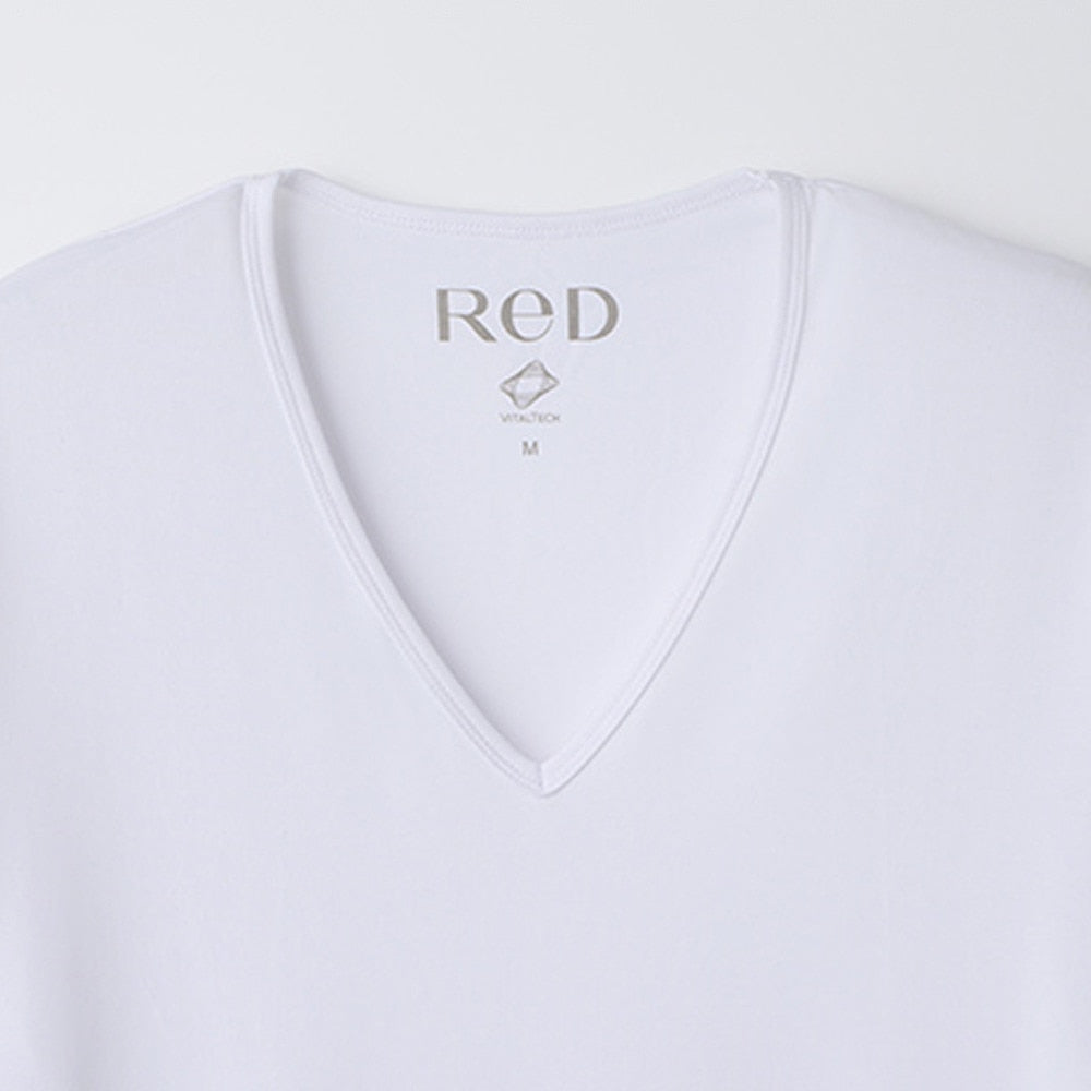 リカバリーウェア Vネックインナー長袖 白 ホワイト Lサイズ VW-BA-W20C-L