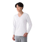 リカバリーウェア Vネックインナー長袖 白 ホワイト Lサイズ VW-BA-W20C-L